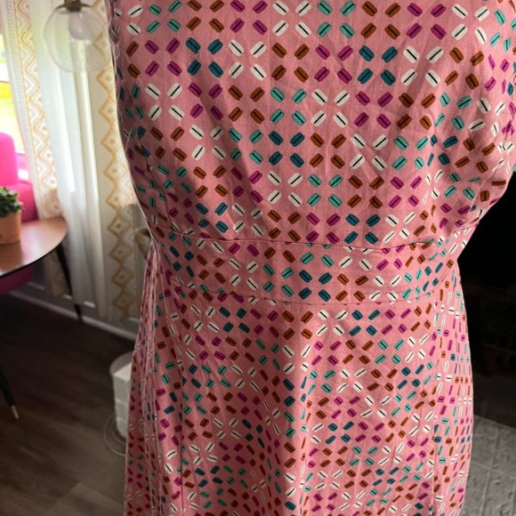 Modcloth Pink Cherry Velvet New Girl Style Dress with Pockets XL - Picture 3 of 7